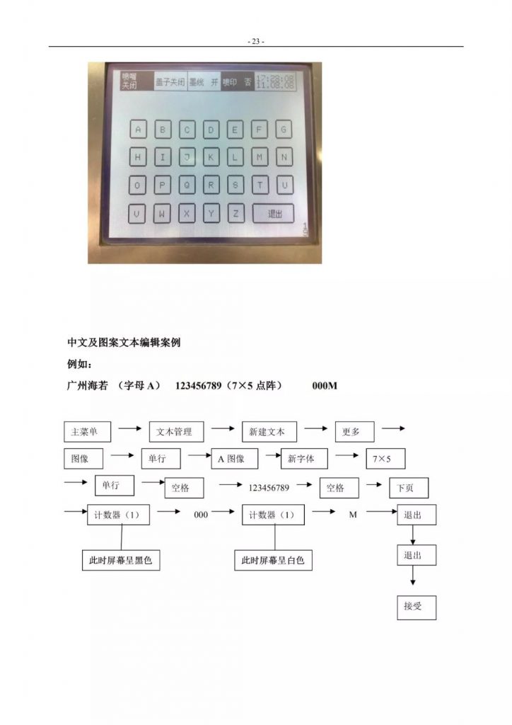 萊賓格噴碼機簡易操作手冊